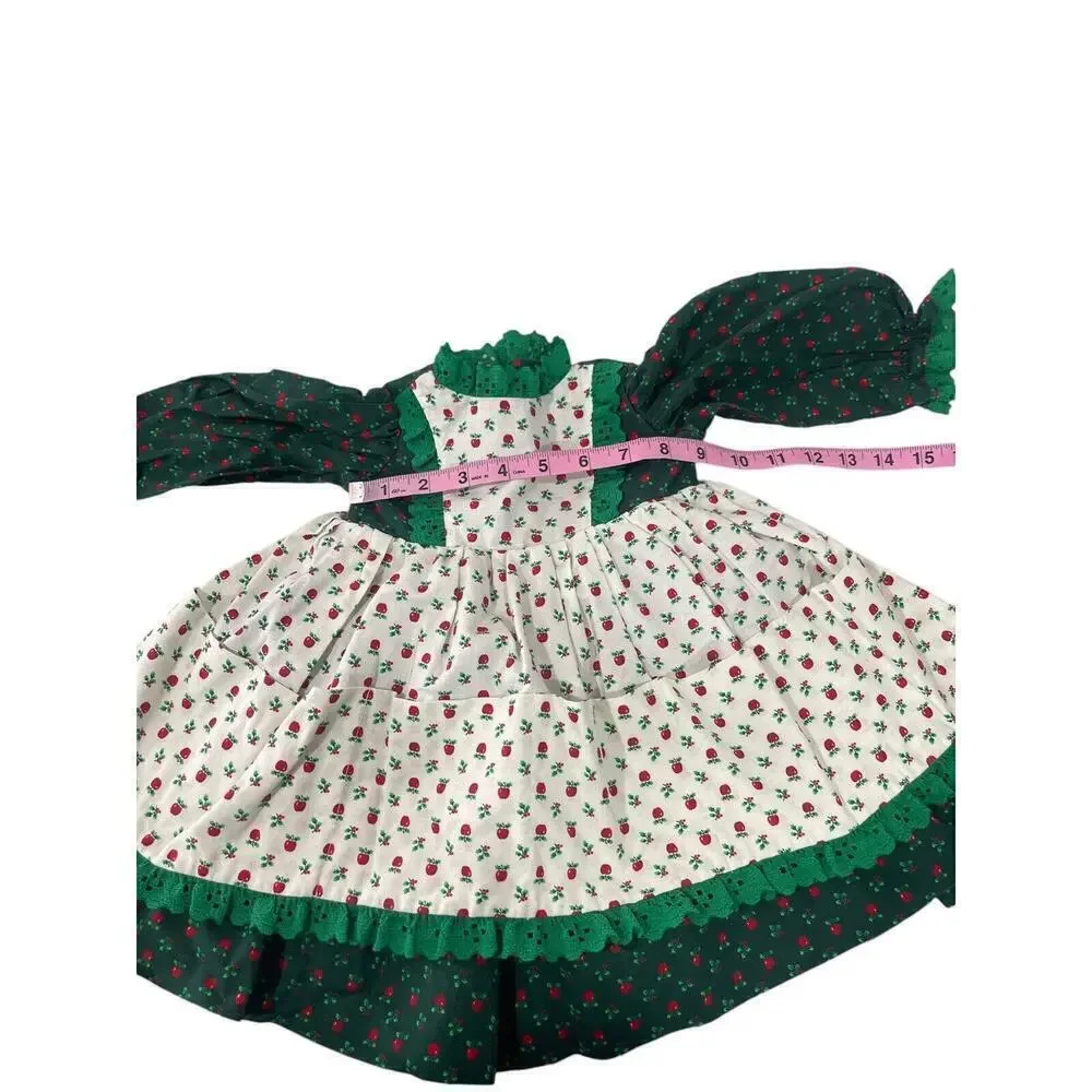 Handmade‎ Red Green Holiday Christmas Photo Apple Baby Girl Dress 12 Months?